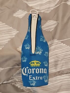 Corona Blue Bottle Sleeve with Yellow Crown